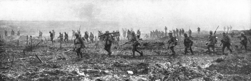 'Sur le front occidental: la prise de la Crete de Vimy; Le marche en avant Canadiens...1917. Creator: Unknown.