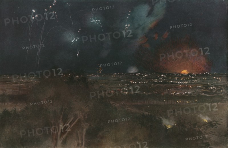 In Flanders; The Yser Offensive (1917); Bombardment of German lines..., 1917. Creator: Unknown.