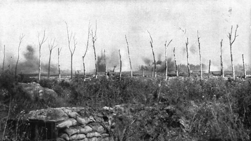 French Attack of July 31, 1917; Artillery preparation on the second German line..., 1917. Creator: Unknown.