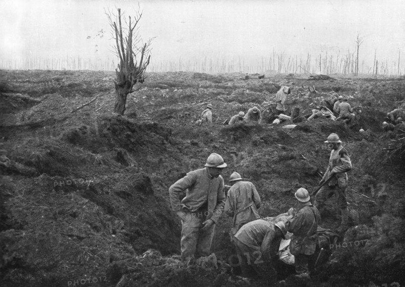French Attack of July 31, 1917; Organising conquered territory..., 1917. Creator: Unknown.