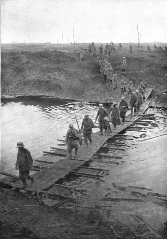 Four Hours After The Attack; At 9 a.m. on July 31, 1917, the first German prisoners..., 1917. Creator: Unknown.