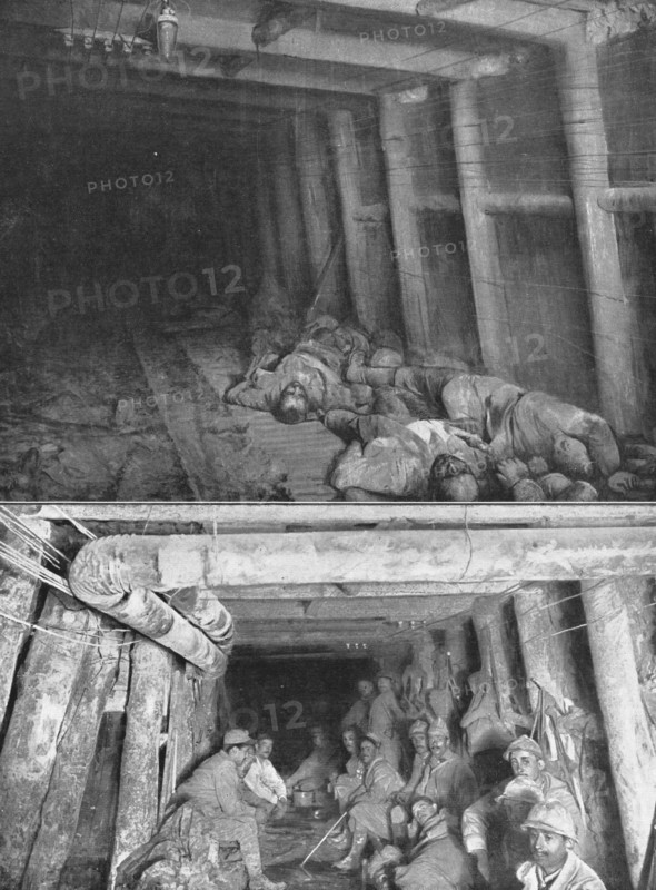 French success at Verdun; One of the Mort-Homme tunnels recaptured on August 20, 1917..., 1917. Creator: Unknown.