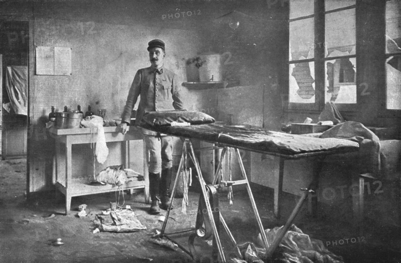 Bombardment of Vadelaincourt Hospital; The room where, on September 4, a surgeon...', 1917. Creator: Unknown.
