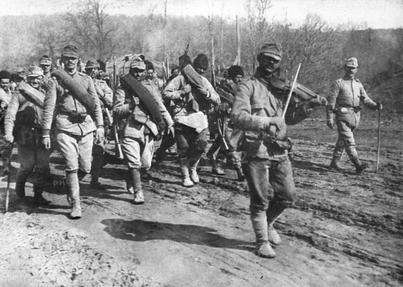 Our Romanian Allies; The Romanian army regrouped after the trials of 1916: a regiment..., 1917. Creator: Unknown.