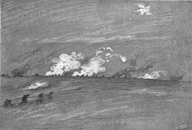 The Battle Seen by a Combatant; H-Hour (5:16 a.m.) of D-Day (October 23)...1917 Creator: F Elim.