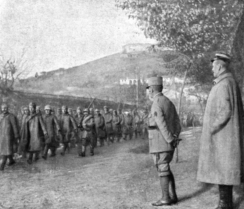 French success on the Italian front; Parade of Austrian prisoners, 1917. Creator: Unknown.