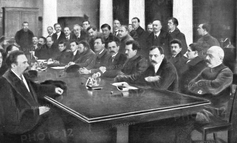 In Soviet Russia; Elected officials prevented from sitting.., 1917. Creator: Unknown.