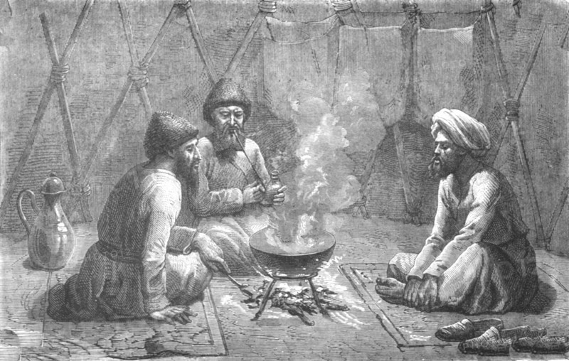 ''Interior of a Turcoman Tent; Notes on Western Turkistan', 1875. Creator: Unknown.