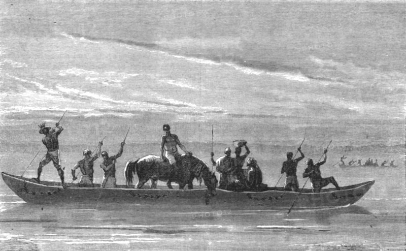 ''Travelling down the Niger; Journey from the Senegal to the Niger', 1875. Creator: Unknown.