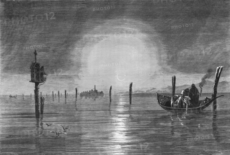 'View in the Lagoon of Venice; The River Basin of the Po, and the Lagoons of the Adriatic', 1875. Creator: Unknown.