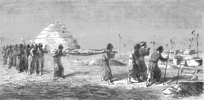 ''Turkoman Burial; Notes on Western Turkistan', 1875. Creator: Unknown.