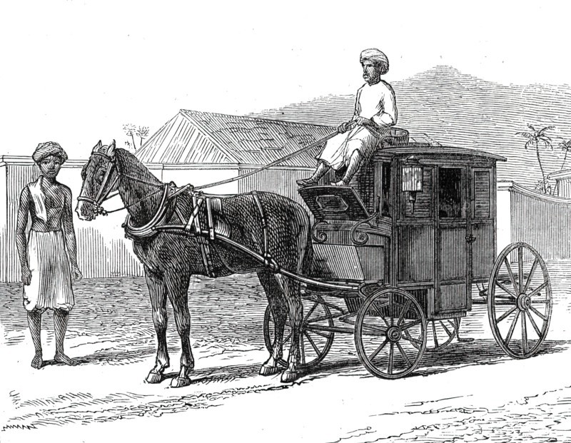 Hackney Carriage, Madras, 1876. Creator: Unknown.