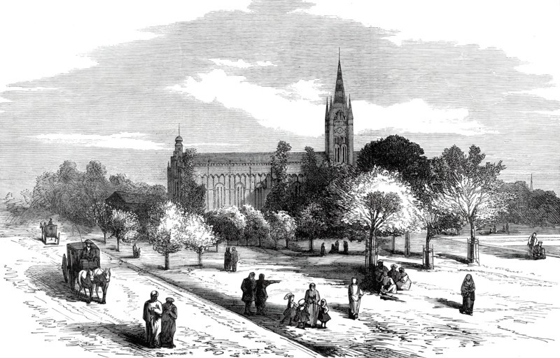Calcutta Cathedral, from a sketch by one of our special artists, 1876. Creator: Unknown.