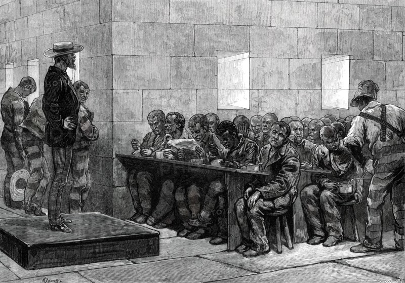 American Sketches: Blackwell's Island Penitentiary, New York - Dining-Room, 1876. Creator: Unknown.