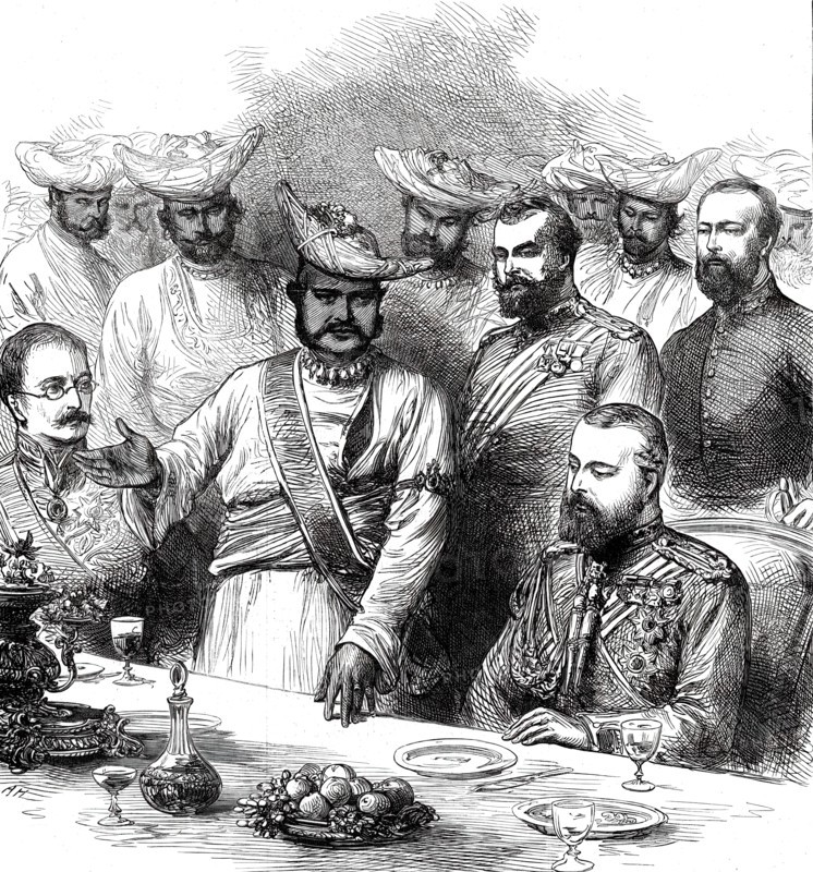 The Royal Visit to India: Scindia proposing the health of the Prince of Wales at Gwalior...1876. Creator: Unknown.