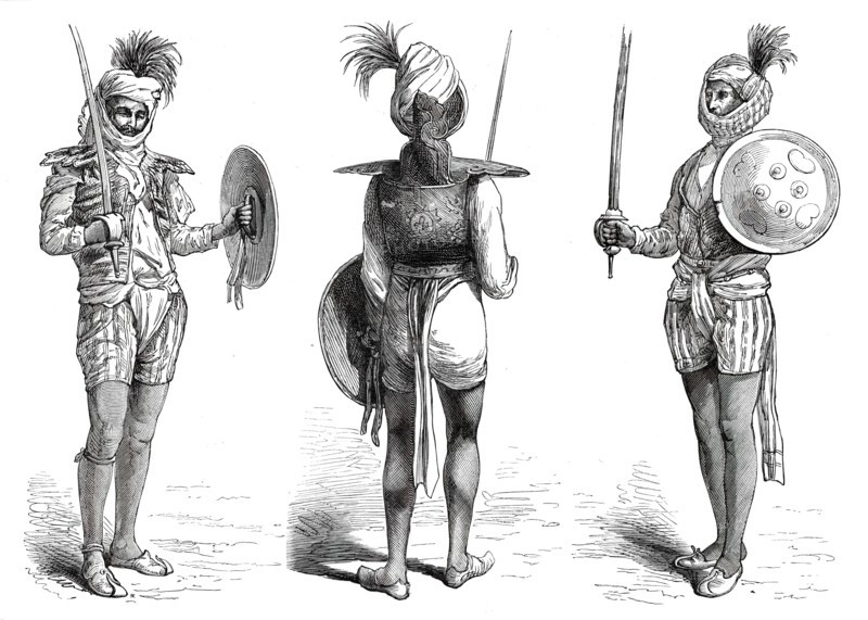 Sivadass, Naga of Niwayi, Jeypore; Naga of Jeypore; Sookadev Shekawatty, Oudeypore, 1876. Creator: Unknown.