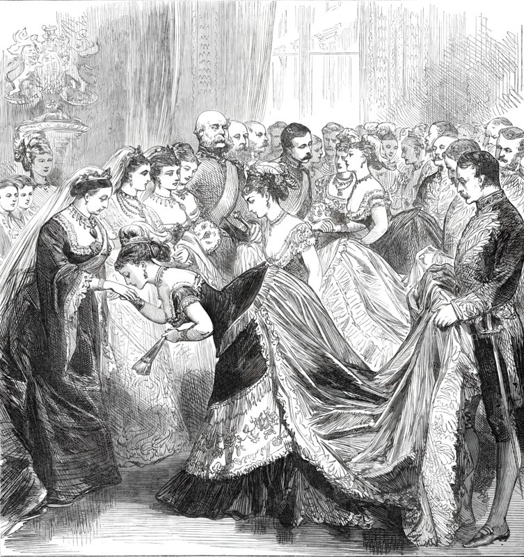 Her Majesty's Drawingroom at Buckingham Palace, 1876. Creator: Unknown.