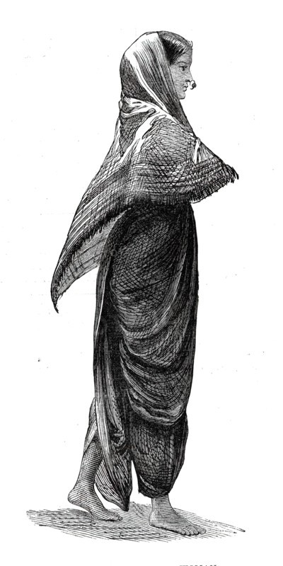 Costumes of Western India, Mahratta woman, 1876. Creator: Unknown.
