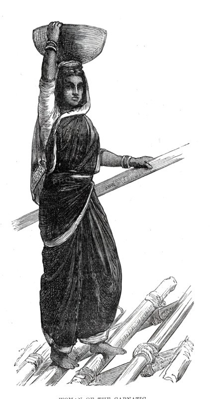 Costumes of Western India, woman of the Carnatic, 1876. Creator: Unknown.