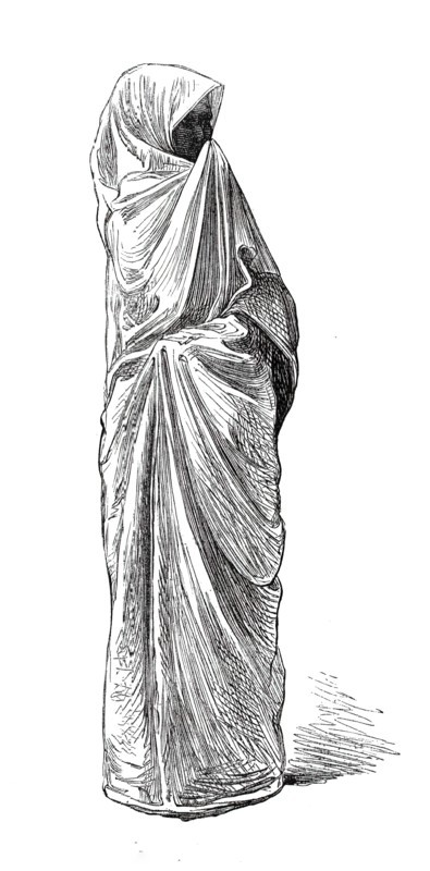 Costumes of Western India, Moslem woman, 1876. Creator: Unknown.