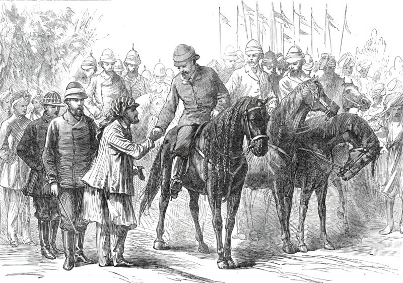 The Prince of Wales in the Terai: Meeting with Sir Jung Bahadoor...1876. Creator: Unknown.