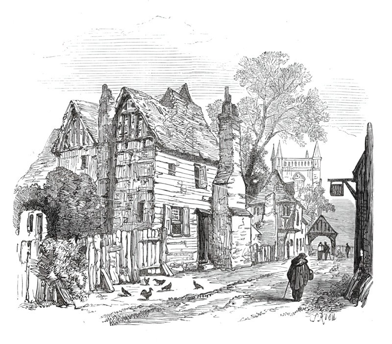 Leaves from a Sketch-Book - Bits of Kent: Shoreham, 1876. Creator: Unknown.