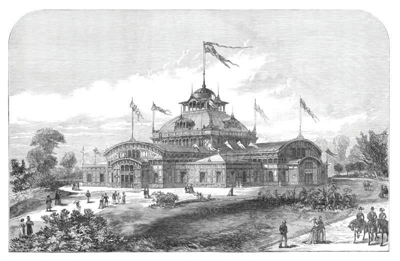 The American Centennial Festival Exhibition at Philadelphia, the Women's Pavilion, 1876. Creator: Unknown.