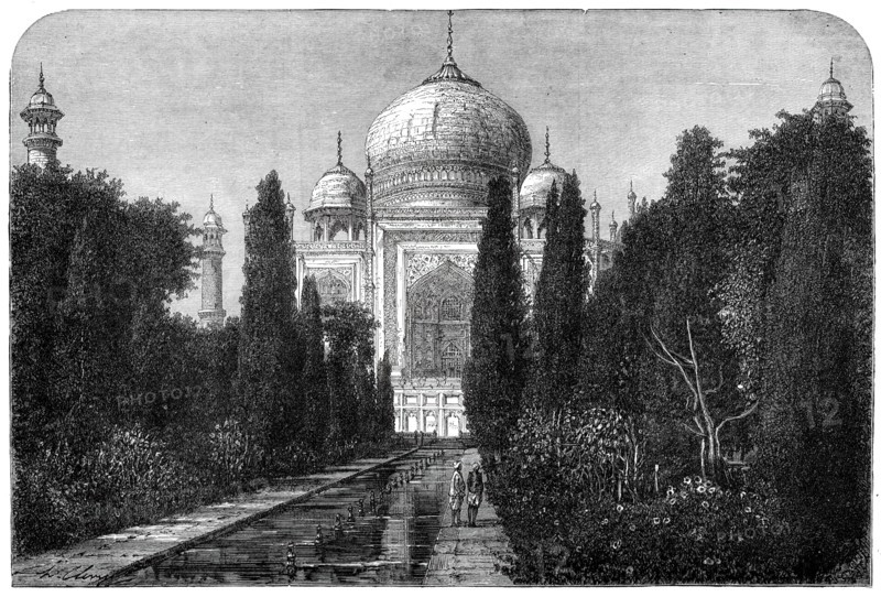 The Taj Mahal, at Agra, 1876. Creator: Unknown.