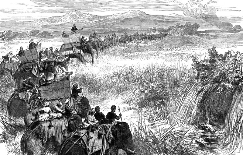 Beating the Jungle for Tigers, 1876. Creator: Unknown.