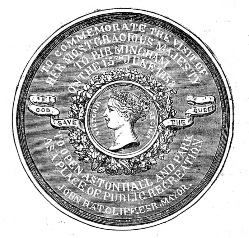 Medal Commemorative of the Opening of Aston Park and Hall by Her Majesty, 1858. Creator: Unknown.