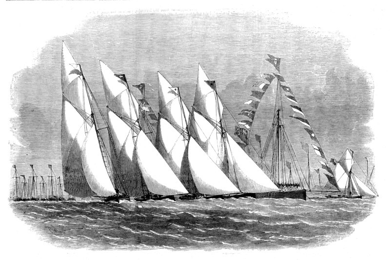 Paglesham Regatta - Start of the First-Class Oyster-Smacks, 1858. Creator: Unknown.