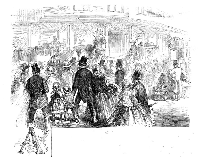 A Day at London Bridge Station, 1858. Creator: Unknown.