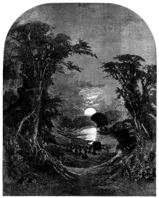 The Reapers' Song to the Harvest Moon, 1858. Creator: Unknown.