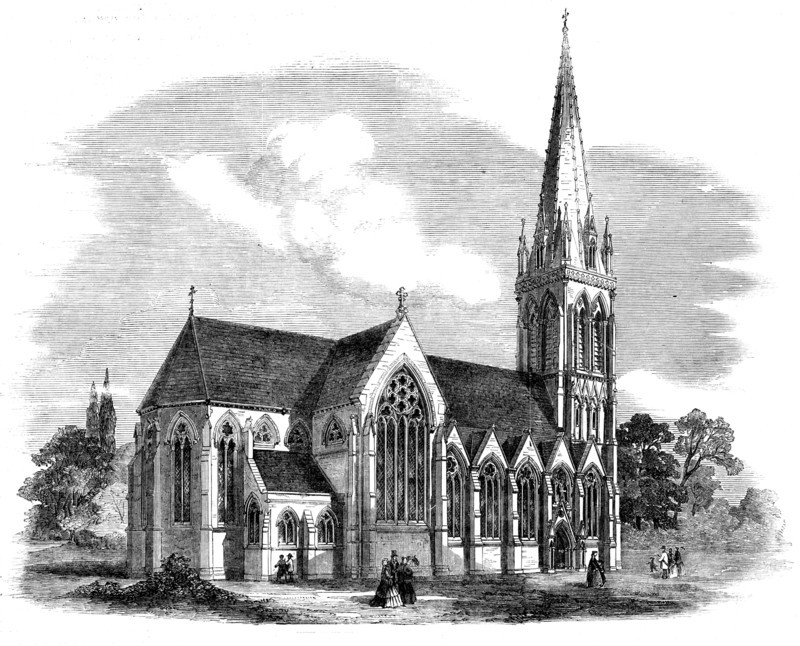 New Church of St. Mary, Stoke Newington, 1858. Creator: Unknown.