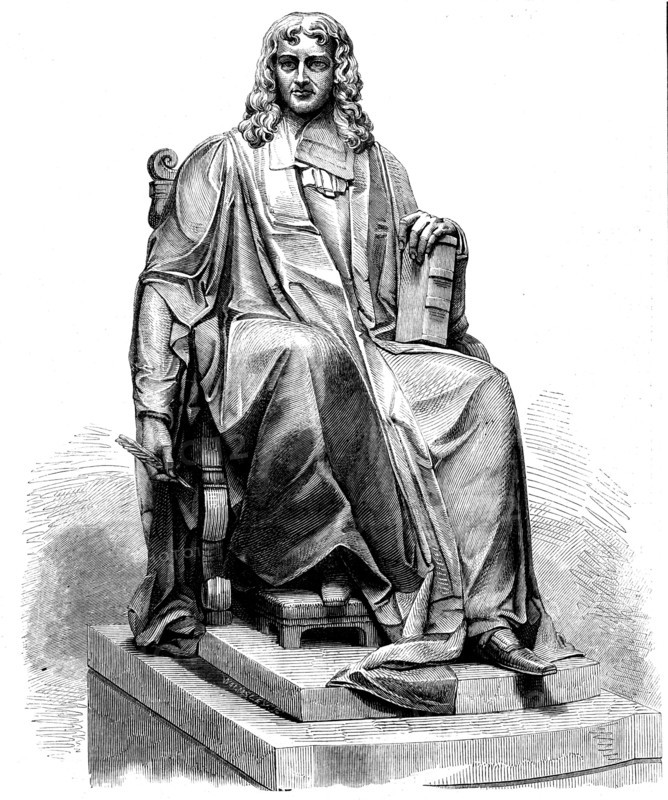Statue of Dr. Isaac Barrow, inaugurated at Trinity College, Cambridge, on Tuesday last, 1858. Creator: Unknown.