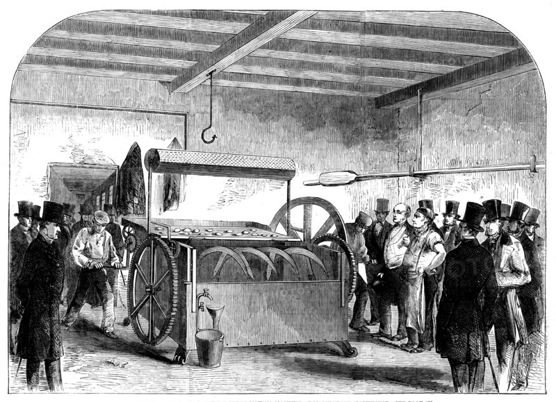 Experiments made with Stevens's Bread-making Machine at Marylebone Workhouse, 1858. Creator: Unknown.