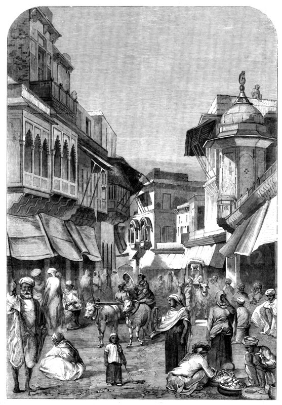The Main Street of Agra, 1858. Creator: Unknown.