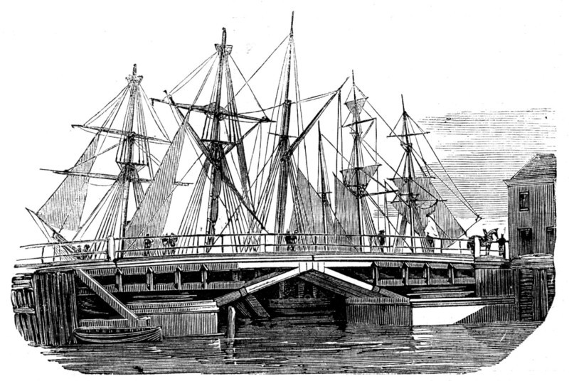 The South Australian Company's Swing-Bridge at Port Adelaide, 1858. Creator: Unknown.