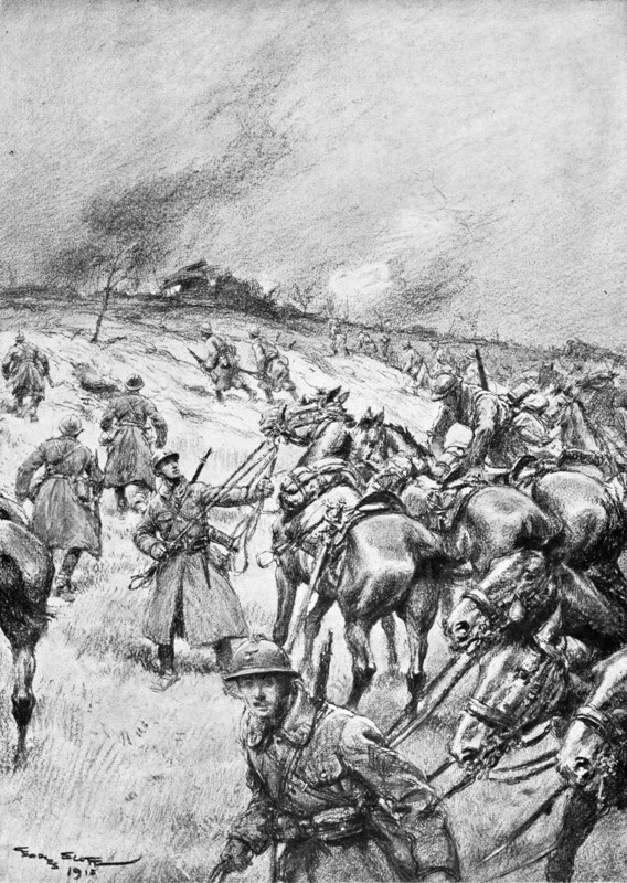 'Les interventions de la cavalerie', 1918. Creator: J Simont.