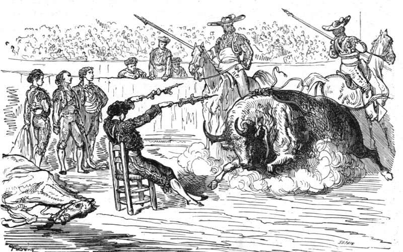 'The Banderillero in the chair; Notes on Spain', 1875. Creator: Unknown.