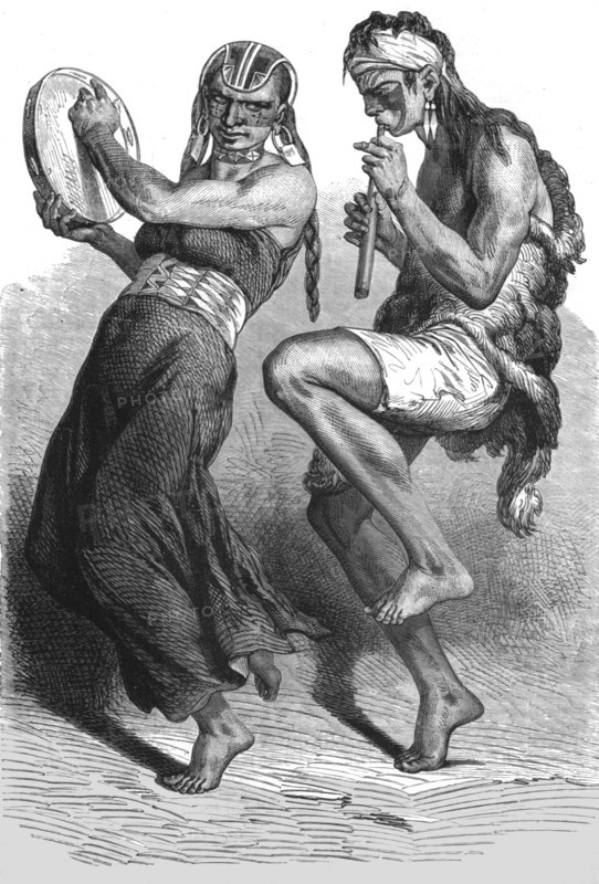 ''Patagonian Dancers; Patagonia and the Patagonians', 1875. Creator: Unknown.
