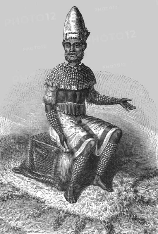 ''The Cazembe in state dress; The regions of the Cazembe', 1875. Creator: Unknown.