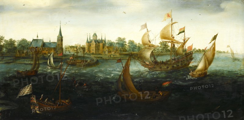 Ships off IJsselmonde, 1617. Creator: Aert Anthonisz.