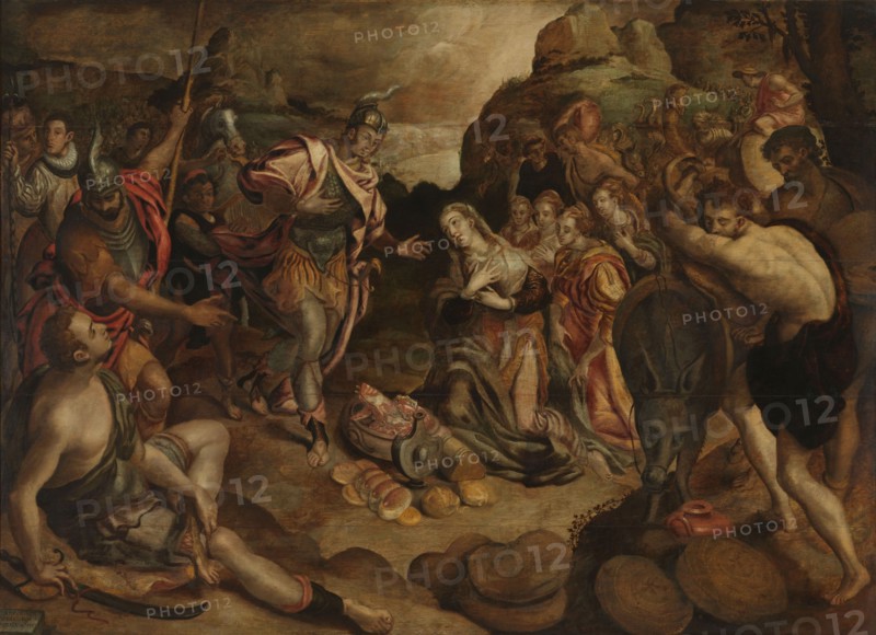The Meeting of David and Abigail, 1583. Creator: Christiaen Jansz van Bieselingen.