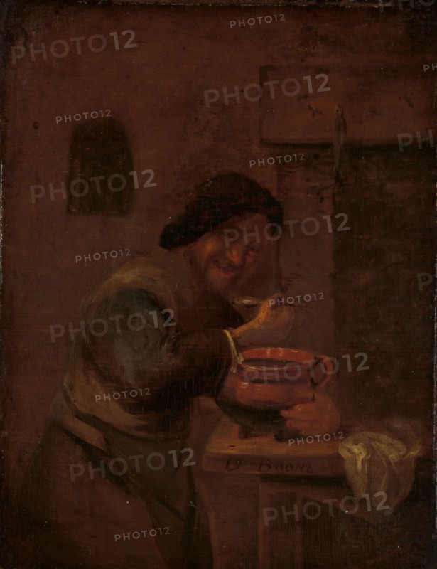 Man Eating from an Earthenware Pot, c.1660-c.1680. Creator: Daniel Boone.