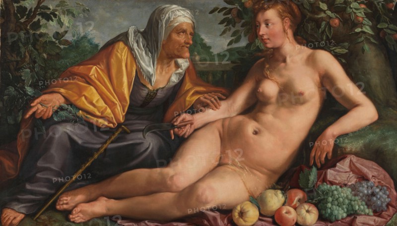 Vertumnus and Pomona, 1613. Creator: Hendrik Goltzius.