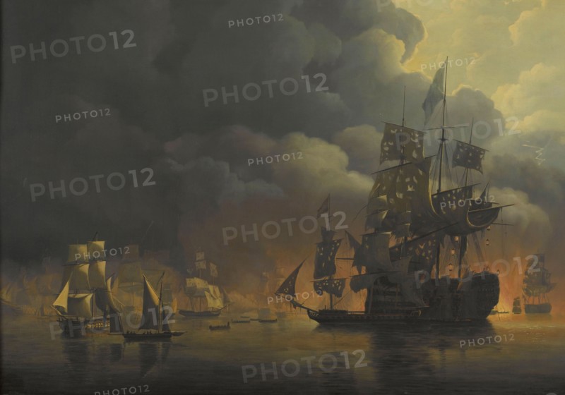 The Anglo-Dutch Fleet under Lord Exmouth and Vice Admiral Jonkheer Theodorus Frederik van Capellen p Creator: Nicolaus Baur.