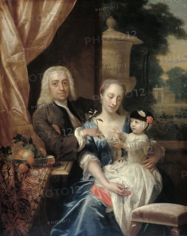 Isaac Parker (1702-1755), his Wife Justina Johanna Ramskrammer (1702-1798) and their Son Willem Alex Creator: Philip Van Dijk.