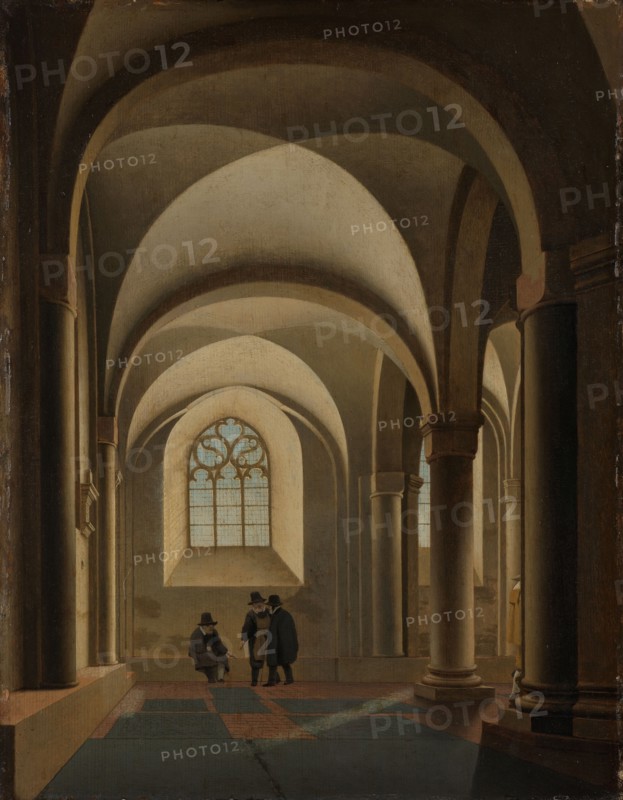 The Westernmost Bays of the South Aisle of the Mariakerk in Utrecht, c.1640-c.1645. Creator: Pieter Jansz Saenredam.