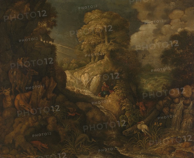 Elijah fed by the ravens, 1634. Creator: Workshop of Roelant Savery.
